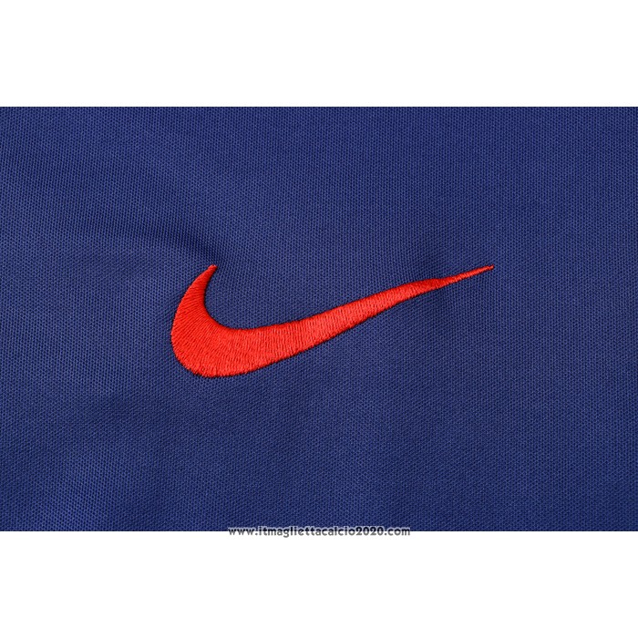 Tuta da Track FC Barcellona Manica Corta 2021 Blu
